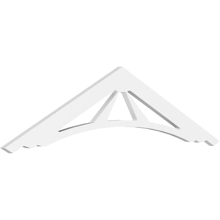 Ekena Millwork Pitch Stanford Architectural Grade PVC Gable Pediment, 48"W x 12"H x 1"P (6/12) GPP048X012X100STA
